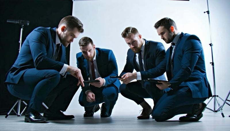Team of professional detectives conducting a discreet investigation Team of professional detectives conducting a discreet investigation